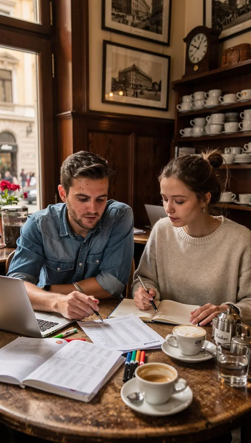 Grafik mit Diagrammen und Zahlen zur Veranschaulichung von Finanzanalysen.