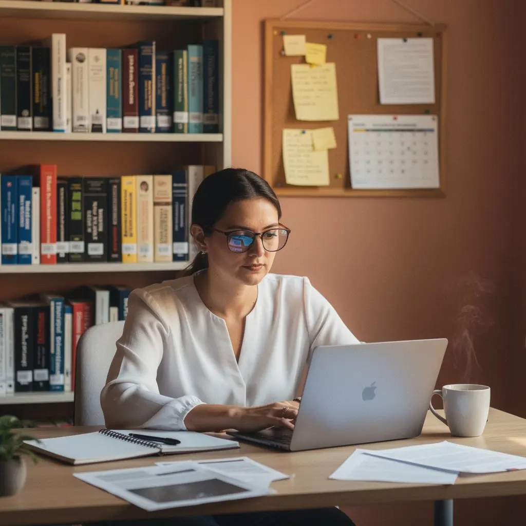 Ein Lehrer erklärt Buchhaltungsgrundlagen in einem Online-Kurs.