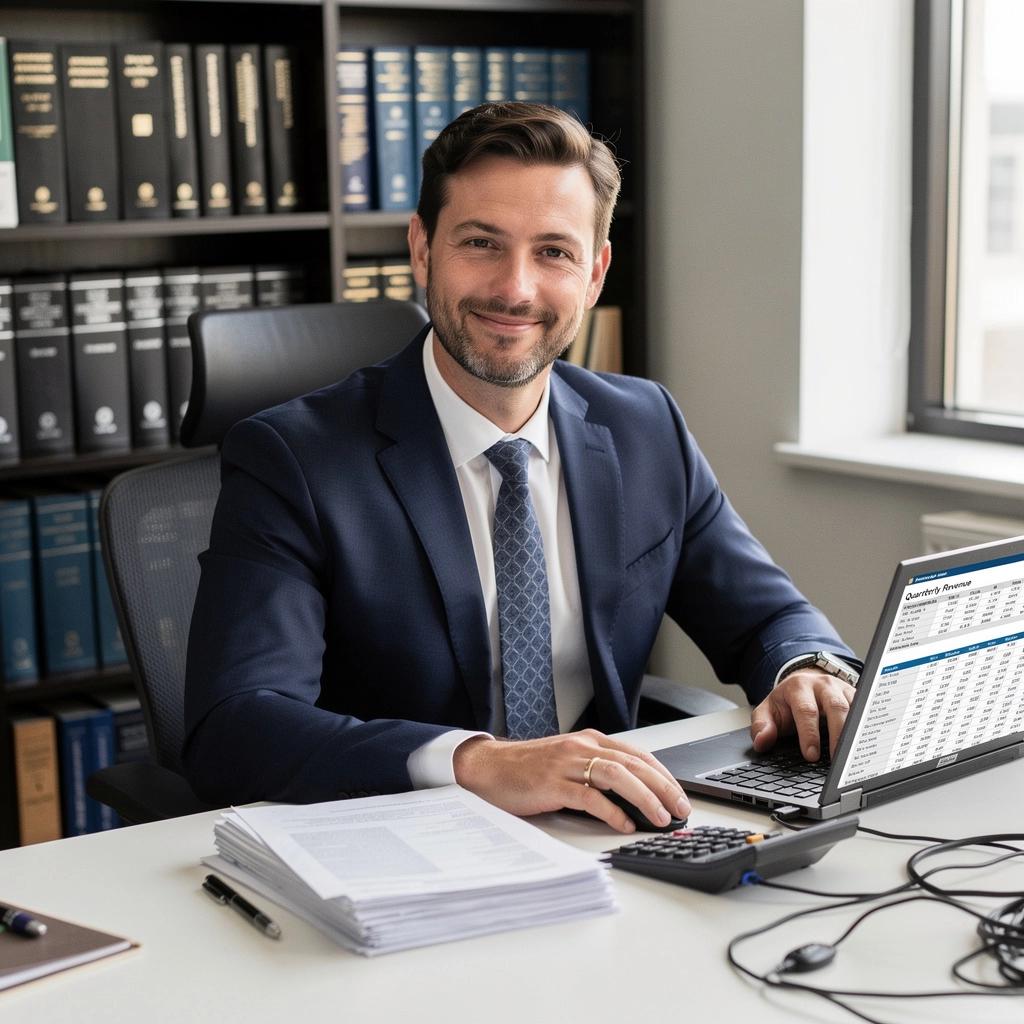 Zwei Studenten diskutieren über Steuerrecht in einem virtuellen Klassenzimmer.