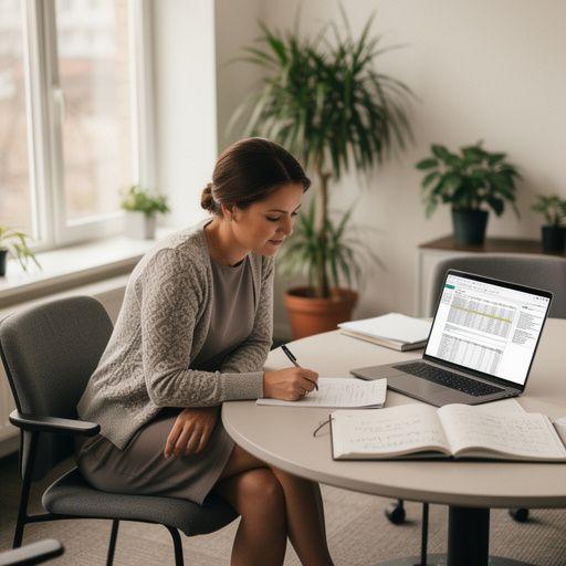 Zertifikat für erfolgreich abgeschlossene Buchhaltungsausbildung auf einem Tisch.
